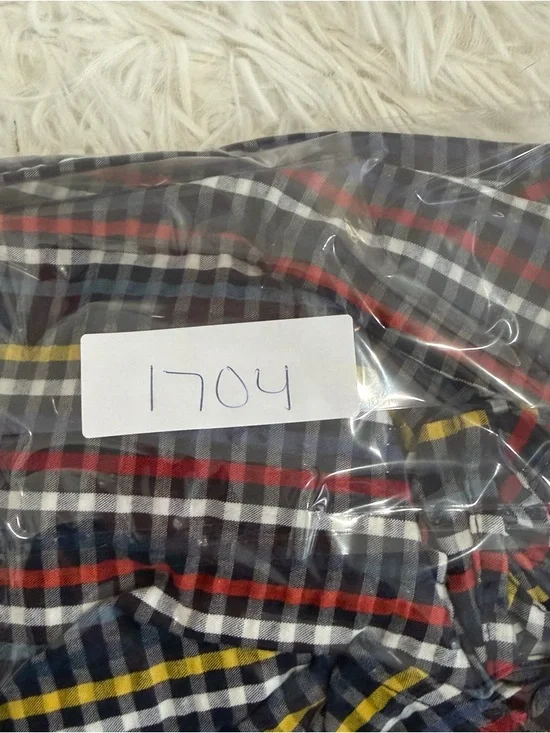 Anne Klein Womens Textured Multicolor Striped Button Up Top 3/4 Sleeve Size 1X - Picture 10 of 10